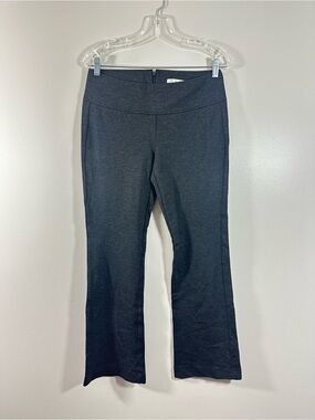 Cabi Size 6 Women’s gray Ponte knit flare leg slacks Trousers pants  Style 966R